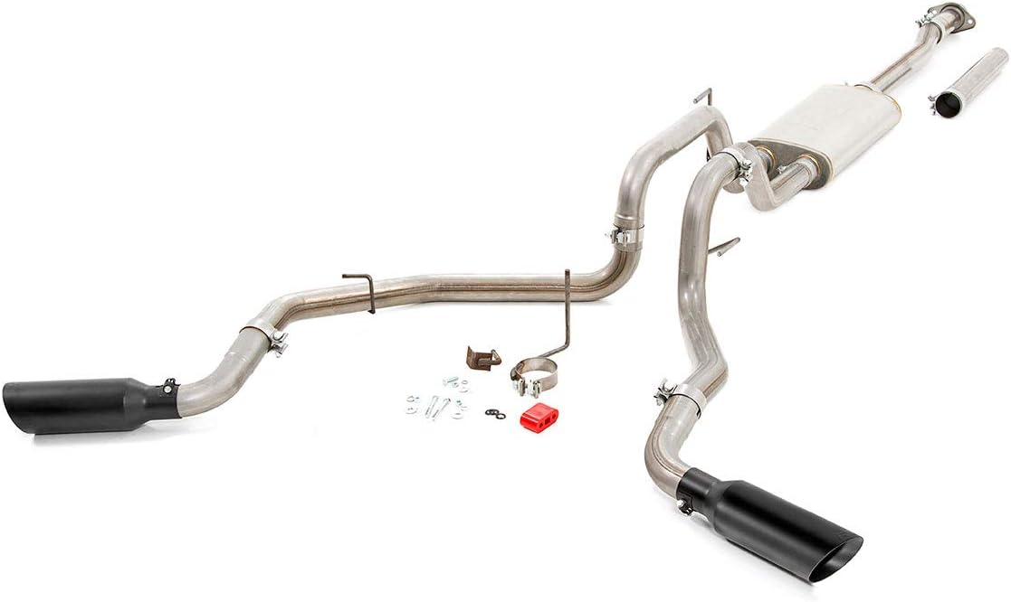 BRAND, CAT-BACK SYSTEMS, CATEGORY, ROUGH COUNTRY, Rough Country Dual Cat-Back Exhaust for 2015-2020 Ford F-150 2WD/4WD - 96006