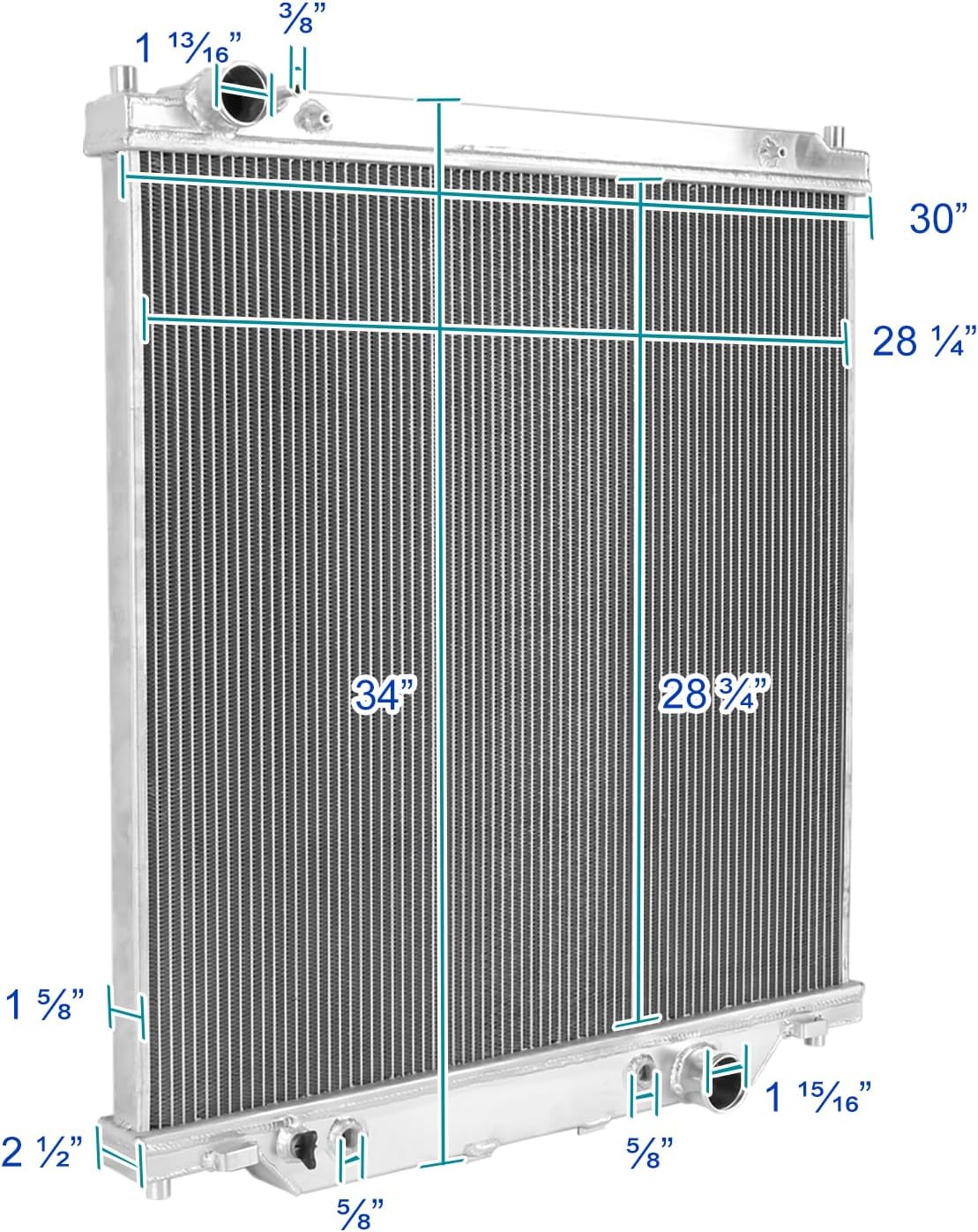 BRAND, CATEGORY, RADIATORS, SPEC-D TUNING, Spec-D Tuning 2-Row Aluminum Cooling Radiator Compatible with 2003-2007 Ford Excursion F250 F350 6.0L Diesel