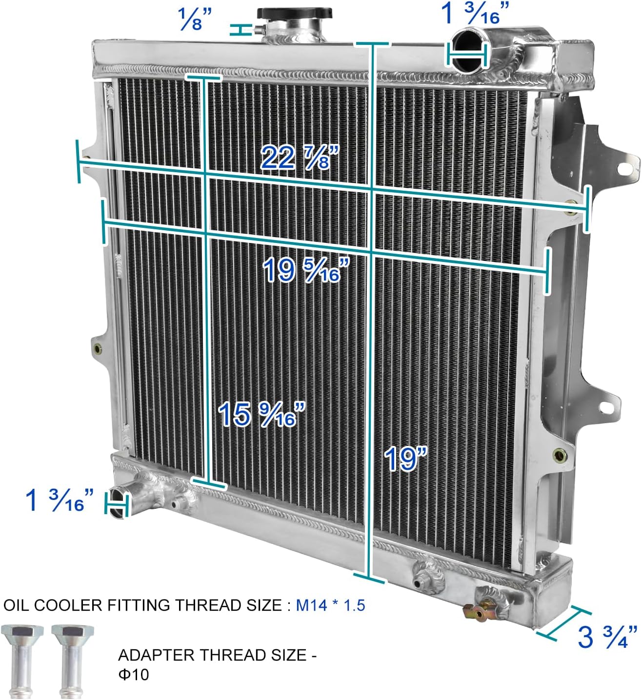 BRAND, CATEGORY, RADIATORS, SPEC-D TUNING, Spec-D Tuning 3 Row Core Aluminum Cooling Racing Radiator Compatible with Toyota 4 Runners V6 1984-1995