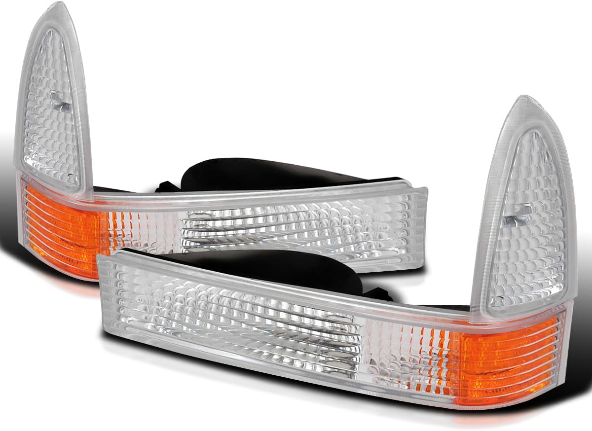 BRAND, CATEGORY, SIDE MARKER & CORNERING & COMBOS, SPEC-D TUNING, Spec-D Tuning Smoke Lens Bumper Corner Lights Compatible with 1999-2004 Ford F250 F350 F450, 2000-2004 Ford Excursion, L+R Pair Assembly