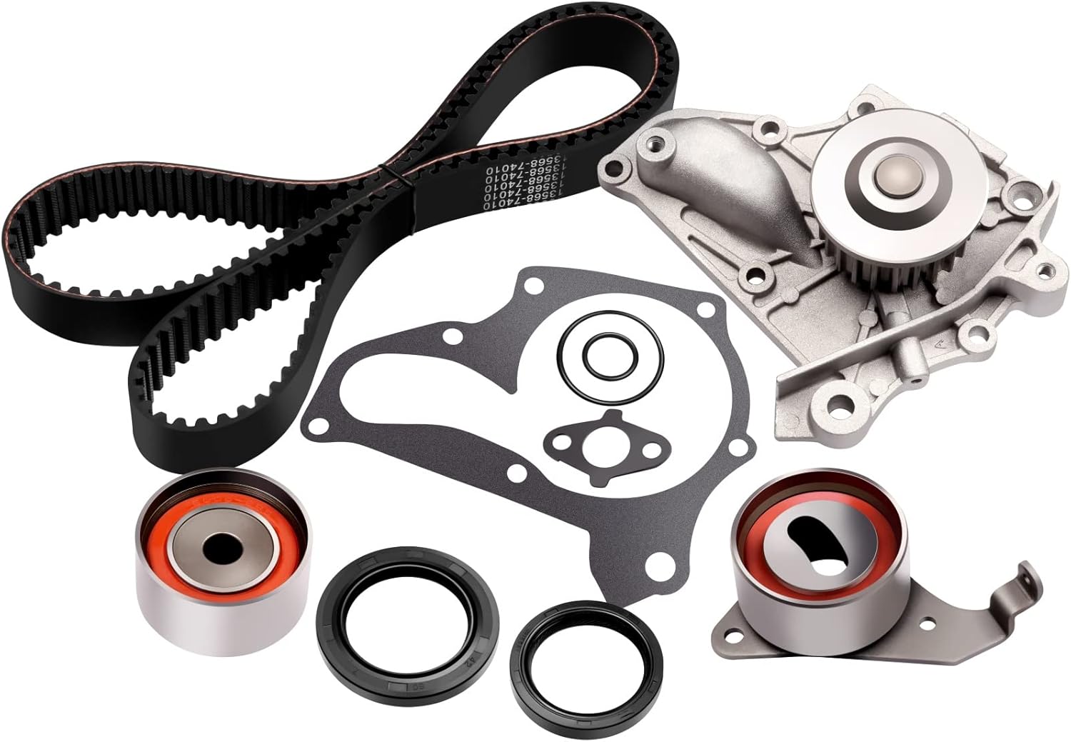 BRAND, CATEGORY, ECCPP, TIMING BELT KITS, Timing Belt Water Pump Kit, ECCPP TBK138WP For 1987-2001 Toyota Camry Celica Solara 2.0L 2.2L Timing Belt Water Pump Tensioner 3SFE 5SFE