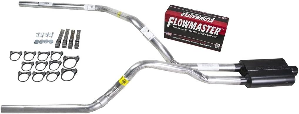 BRAND, CAT-BACK SYSTEMS, CATEGORY, TRUCK EXHAUST KITS, Truck Exhaust Kits - DIY dual exhaust system 2.5 pipe Flowmaster Super 44