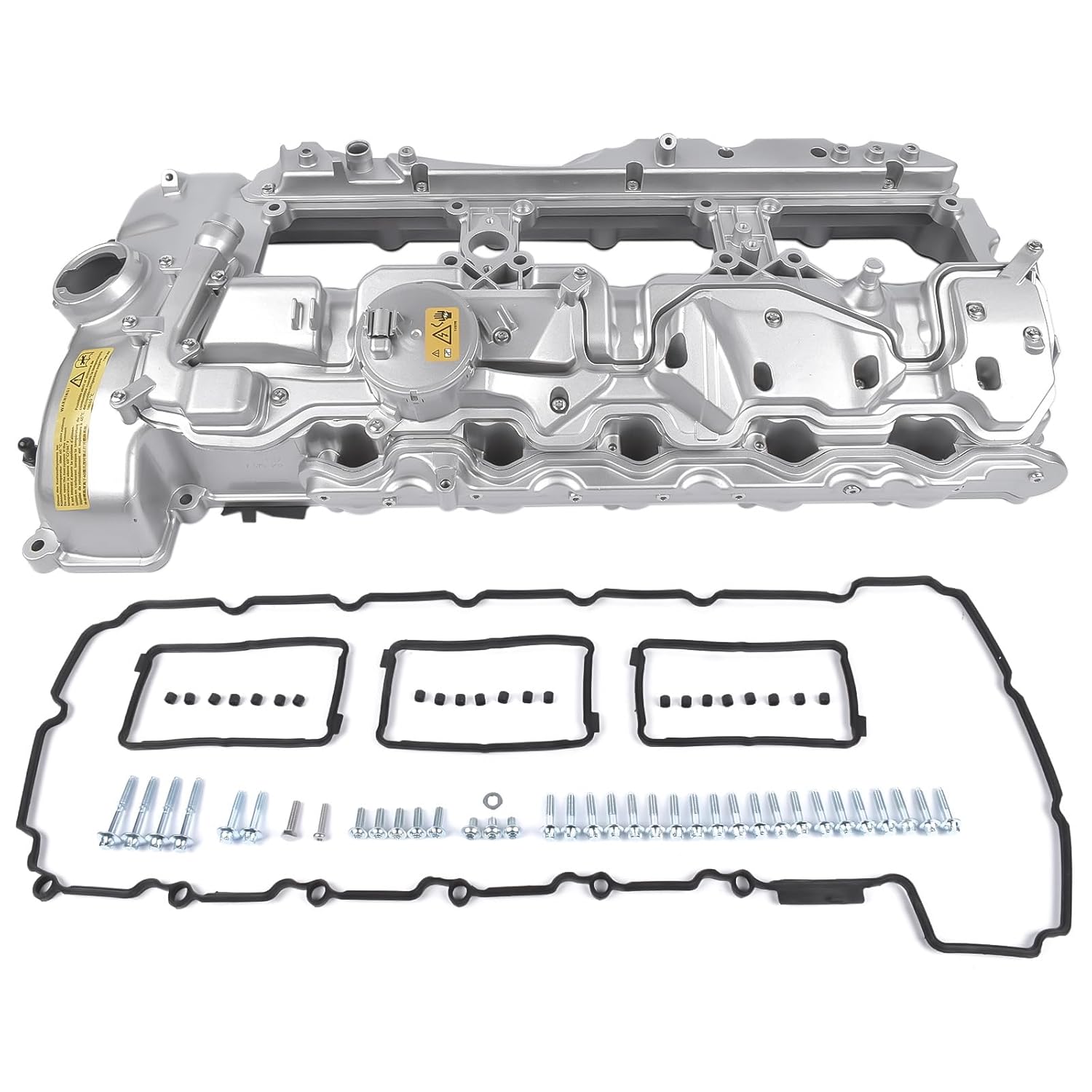 BRAND, CATEGORY, VALVE COVER GASKET SETS, WEONEFIT, Upgraded Aluminum N55 Engine Valve Cover with Gasket Bolts Kit 11127570292 Replacement for BMW 335i 535i 2010-2017, 740i 740Li 2013-2015, X3 X5 X6 2011-2019 3.0L OE# 11 12 7 570 292