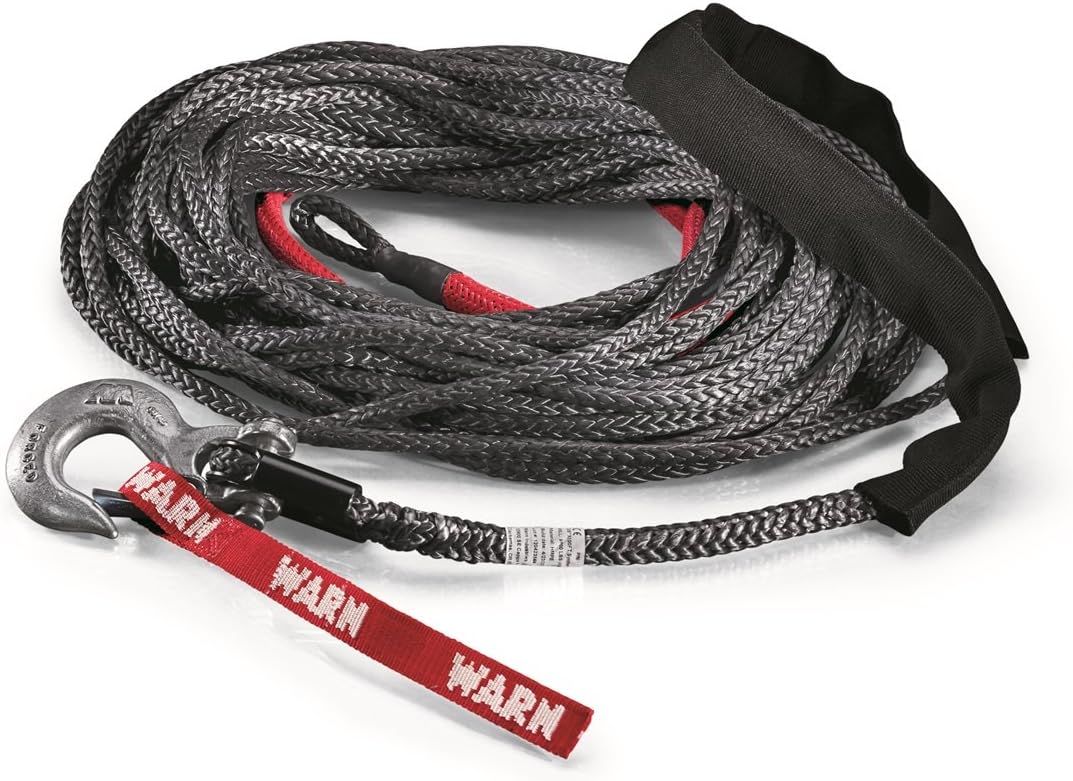 BRAND, CATEGORY, WARN, WINCHES, WARN 87915 Spydura Synthetic Winch Cable Rope with Swivel Hook End: 3/8" Diameter x 100' Length, 5 Ton (10,000 lb) Capacity