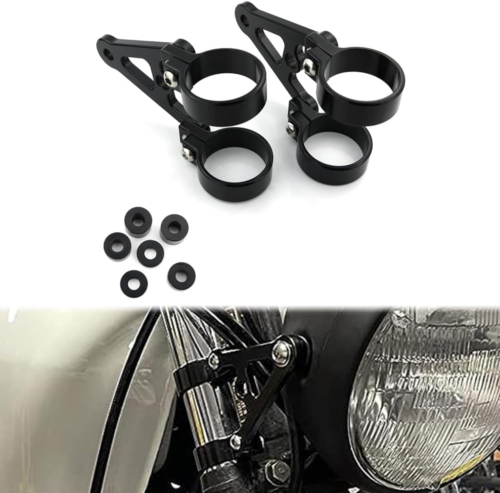 BRAND, CATEGORY, FORK BRACKETS, XITOMER, Xitomer 35mm 1 Pair for Front Fork Tubes, Head Lamp Holder CNC Mount Headlight Brackets (35mm)