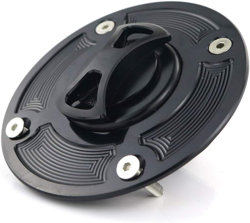 BRAND, CATEGORY, GAS CAPS, XITOMER, Xitomer CNC Aluminum Alloy, Fuel Cap, Fit for GSXR600 1997-03/ GSXR750 1996-03/ GSXR 1000 2001-02/ GSX1300R 1999-07/ TL1000S/ TL1000R/ SV650S 1999-02, Gas Tank Cover (Black)