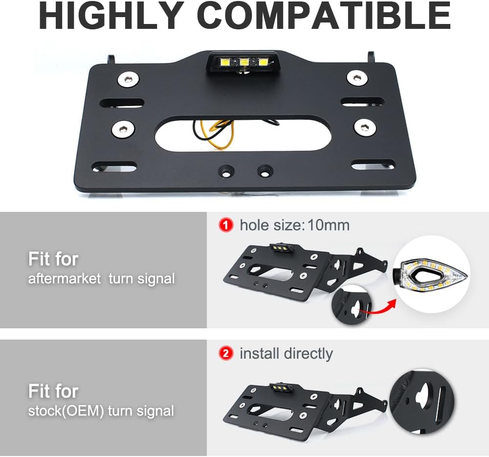 BRAND, CATEGORY, FENDER ELIMINATORS, XITOMER, Xitomer Fender Eliminator Bracket Fit for FTR 1200 &S 2019-2024 FTR 1200 Rally 2021-2024 / R Carbon 22-24 / FTR Championship Edition 22-23, Tail Tidy with LED Light, for OEM/Aftermarket Turn Signal