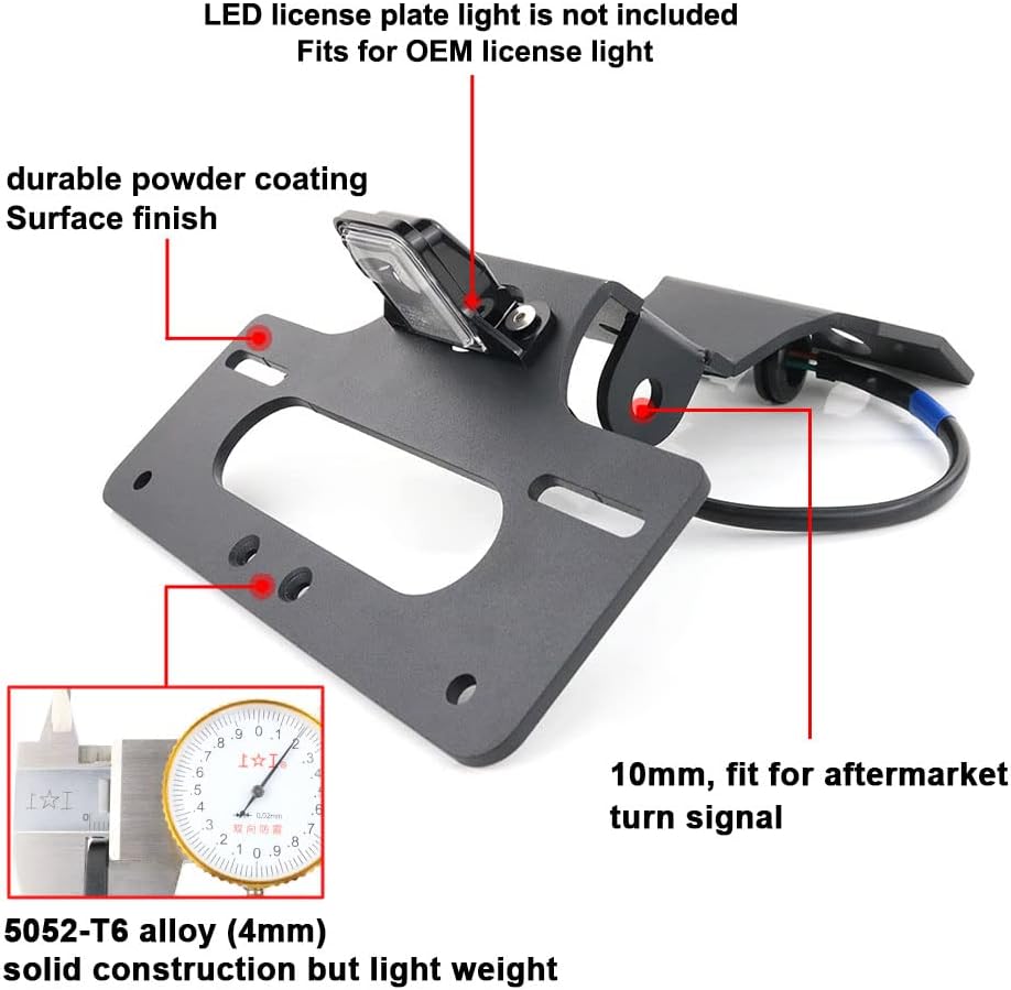 BRAND, CATEGORY, FENDER ELIMINATORS, XITOMER, Xitomer Fender Eliminator Fit for CRF300L/RALLY 2021 2022 2023 2024, Tail Tidy Fit for CRF300 RALLY 2021-2024 License Plate Holder CRF300RX / RL, Fit for OEM License Light