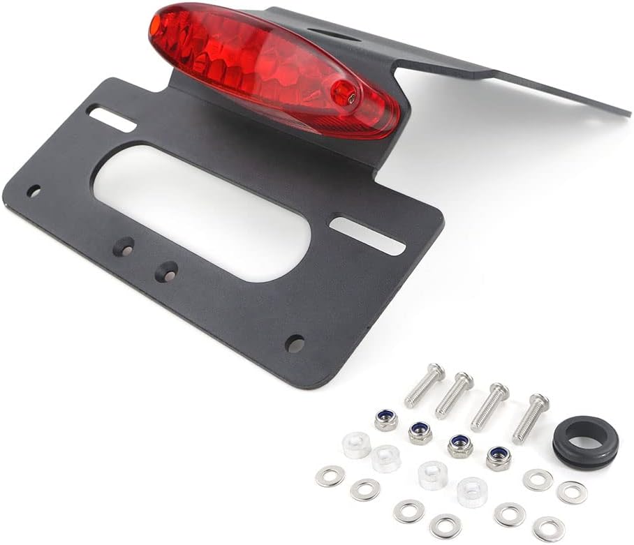 BRAND, CATEGORY, FENDER ELIMINATORS, XITOMER, Xitomer Fender Eliminator Fit for KLR 650, Tail Tidy Fit for 2022 2023 2024 KLR650 License Plate Holder Fender Eliminator (Red Tail Light)