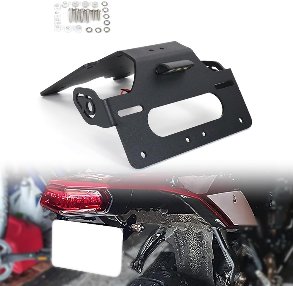 BRAND, CATEGORY, FENDER ELIMINATORS, XITOMER, Xitomer Fender Eliminator Fit for Tenere 700 Rally 2021 2022 2023 2024, Tenere 700 XTZ690 2019-2024, Tail Tidy With LED License Plate Light, Compatible with OEM/Stock Turn Signal