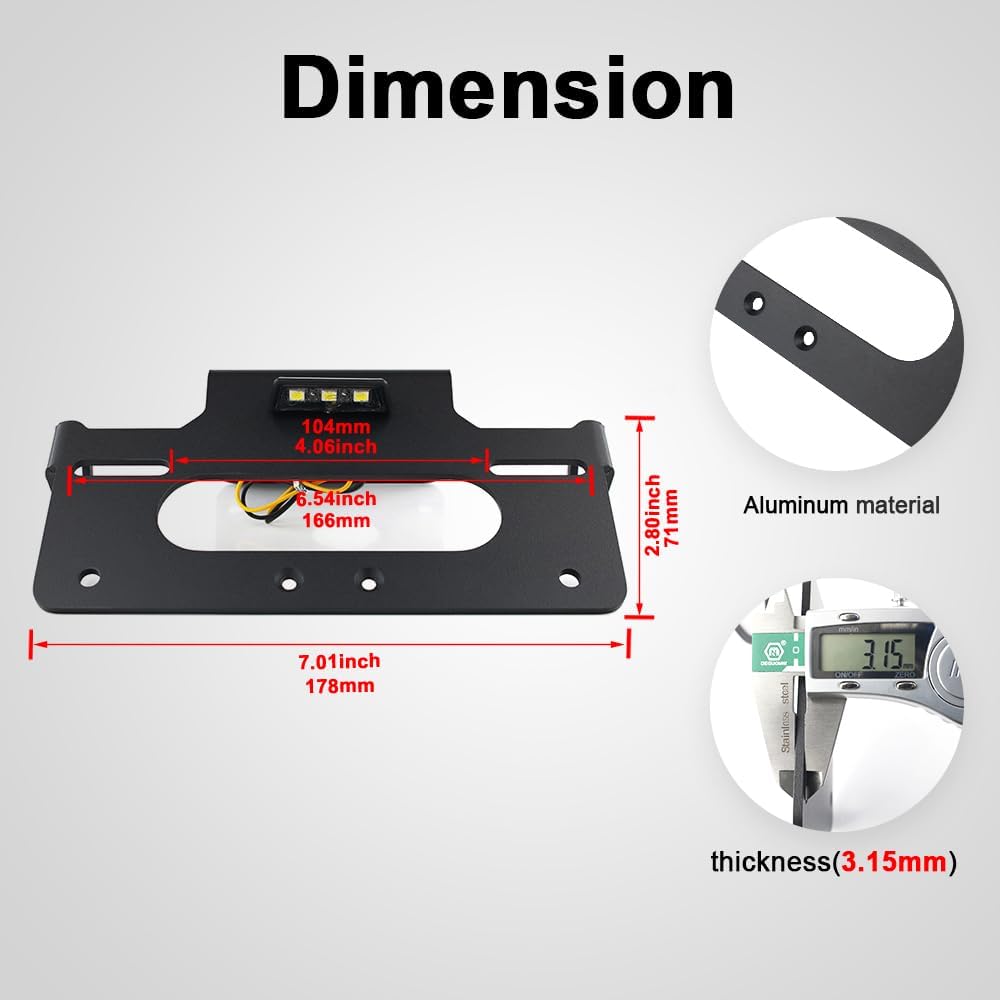 BRAND, CATEGORY, FENDER ELIMINATORS, XITOMER, Xitomer Motorcycle Fender Eliminator License Plate Holder, Fit for XSR900 2024 2023 XSR900 2022-2024, Fender Eliminator with LED Light, Compatible with OEM Turn Signal