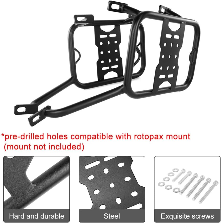 BRAND, CATEGORY, SADDLE BAGS, XITOMER, Xitomer Saddlebag Support Racks, Fit for KLR650 2022 2023 2024 KLR650 / KLR650 Advanture 2022-2024, Motorcycle Pannier Racks, Saddle Rack Side Carrier