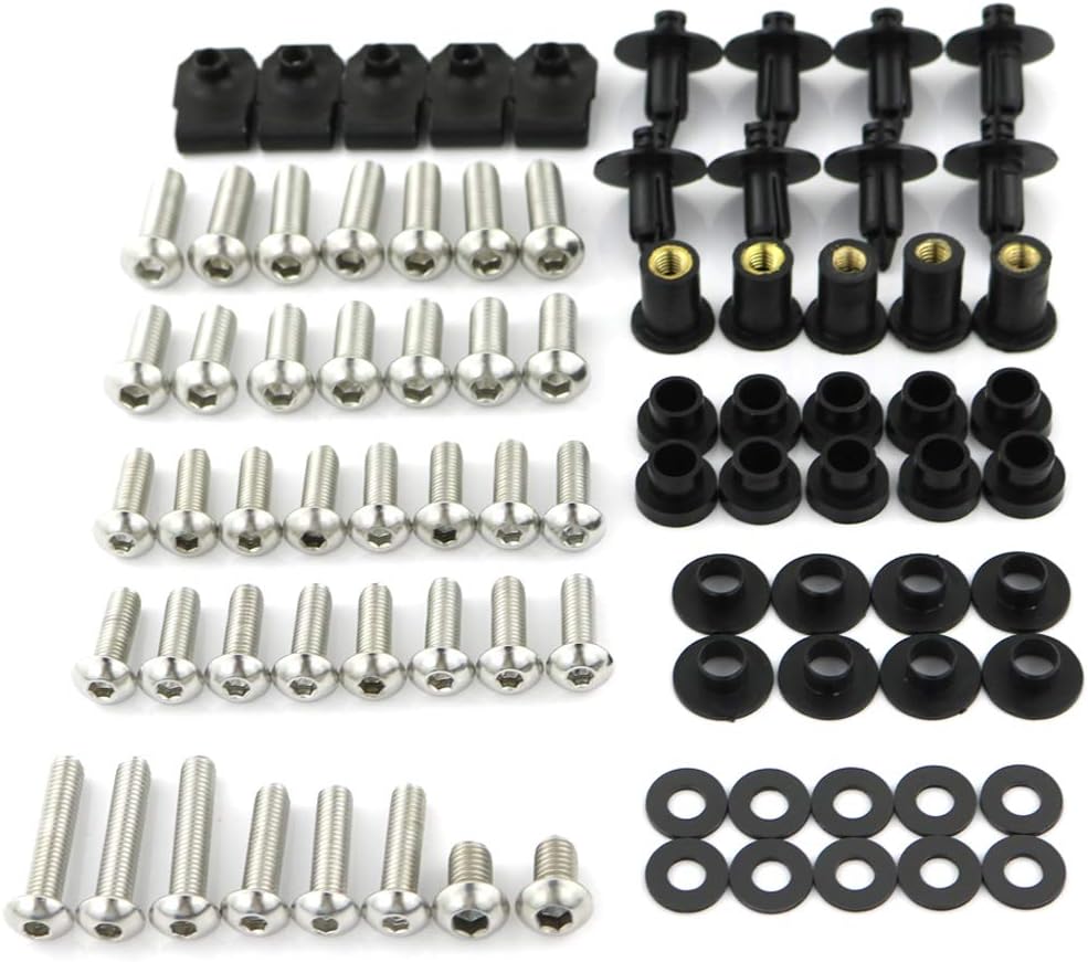 BRAND, CATEGORY, FAIRING KITS, XITOMER, Xitomer Stainless Steel Fairing Bolts Kits, Fit for CBR600RR 2007 2008 2009 2010 2011 2012, Mounting Kits Washers/Nuts/Fastenings/Clips/Grommets, Bodywork Screws