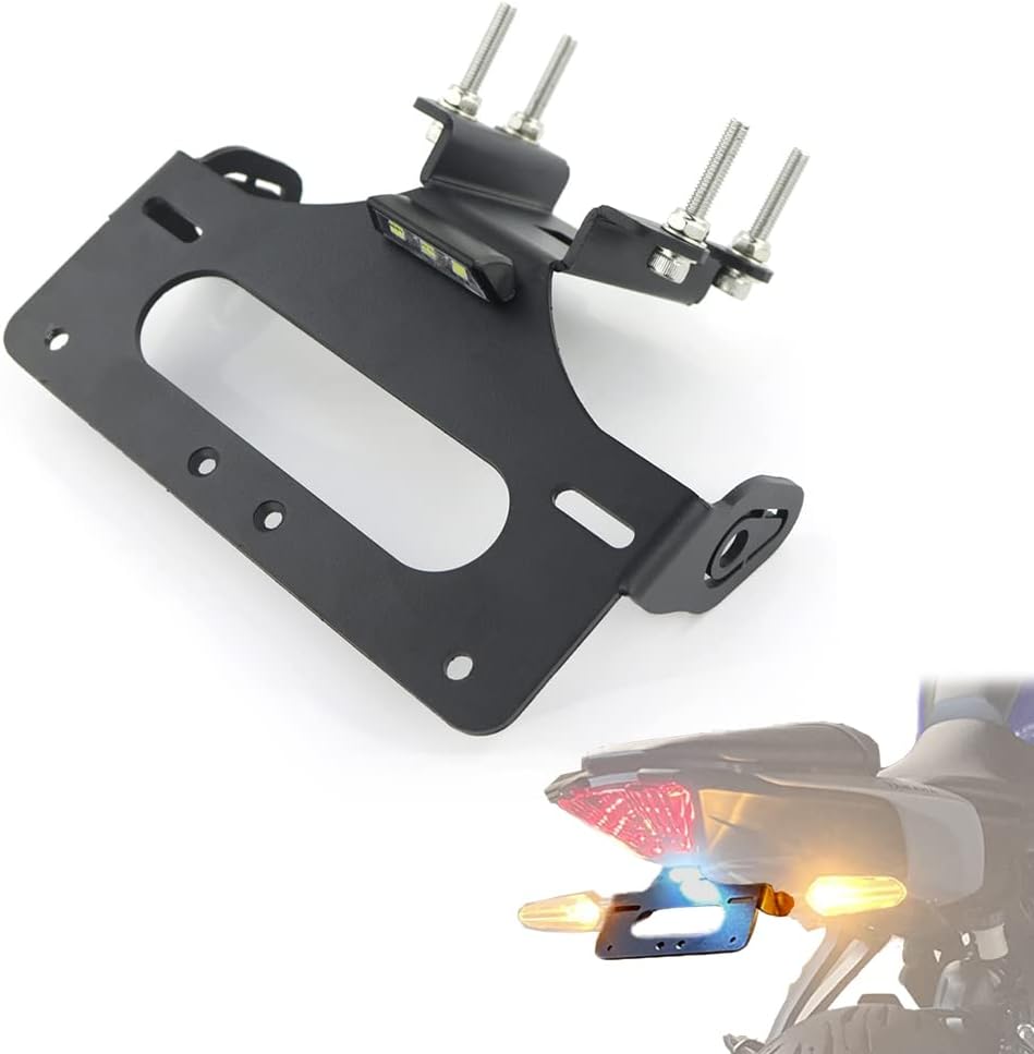 BRAND, CATEGORY, FENDER ELIMINATORS, XITOMER, Xitomer Tail Tidy, Fender Eliminator Fit for FZ-07 MT-07 2014 2015 2016 2017 2018 2019 2020, with LED License Plate Light, Compatible with OEM/Stock Turn Signal