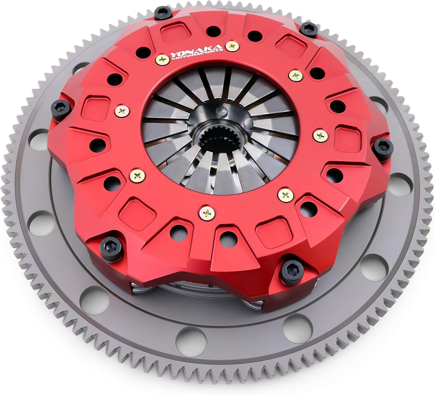 BRAND, CATEGORY, COMPLETE CLUTCH SETS, YONAKA MOTORSPORTS, Yonaka Motorsports Twin Disc Performance Racing Clutch Set Compatible with Honda Acura B-Series B16 B18 B20