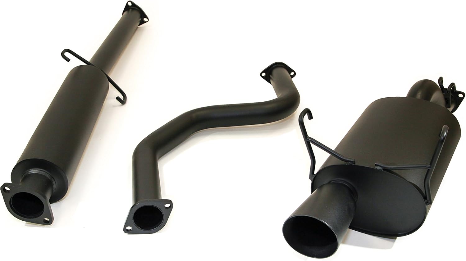 BRAND, CAT-BACK SYSTEMS, CATEGORY, YONAKA MOTORSPORTS, Yonaka Performance Exhaust Compatible/Replacement for Honda Civic 92-95 3DR Hatch DX/Si Only (Black Powder Coat)