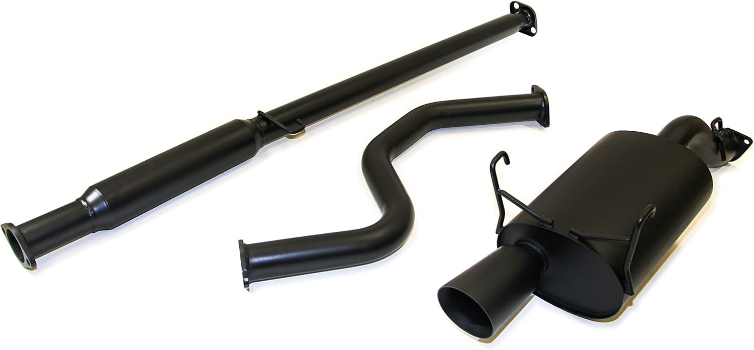 BRAND, CAT-BACK SYSTEMS, CATEGORY, YONAKA MOTORSPORTS, Yonaka Performance Exhaust Compatible/Replacement for Honda Civic 96-00 3DR Hatch CX/DX Only (Black Powder Coat)