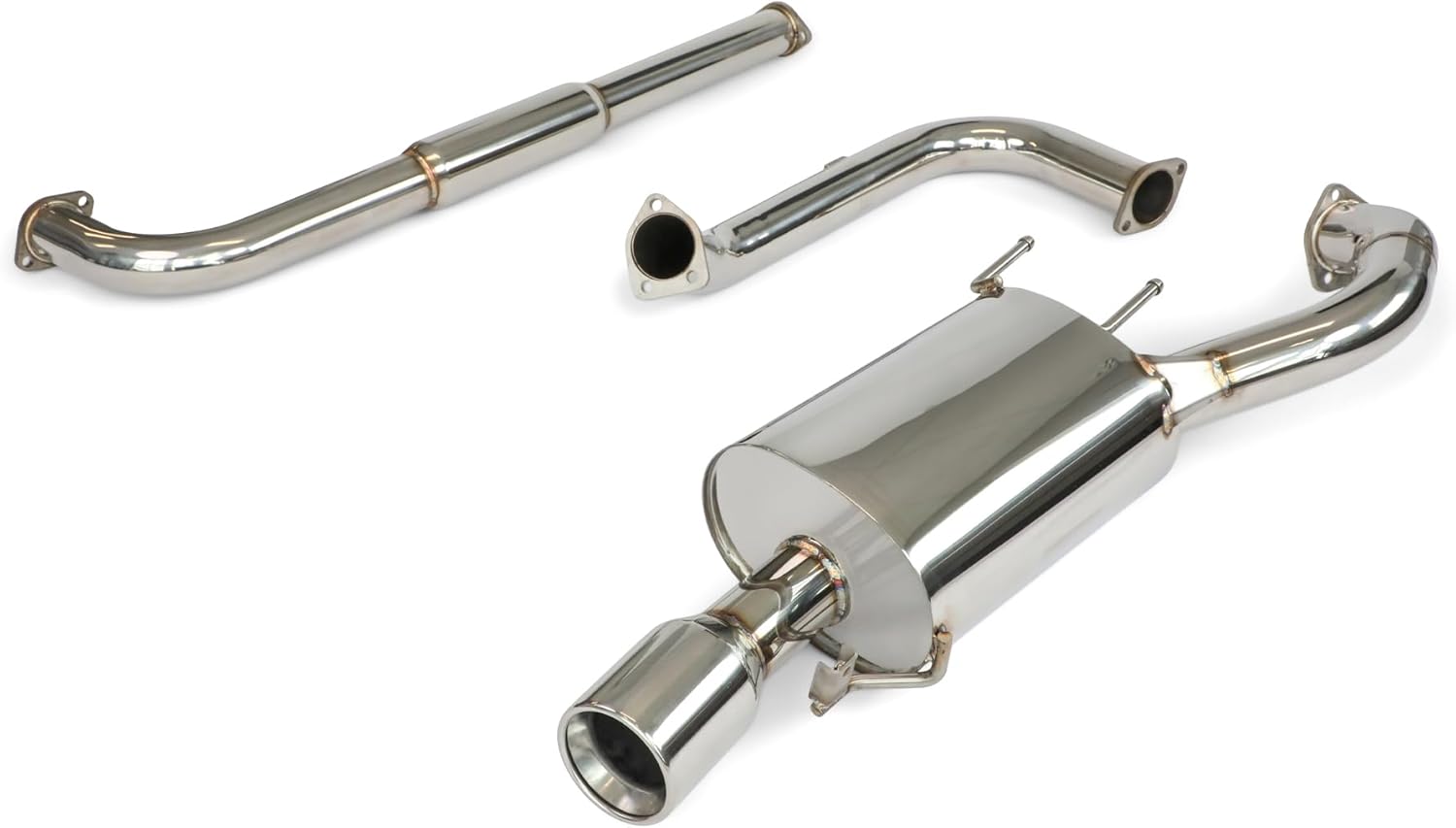 BRAND, CAT-BACK SYSTEMS, CATEGORY, YONAKA MOTORSPORTS, Yonaka Polished Stainless Steel Exhaust for 95-99 Mitsubishi Eclipse GST Turbo FWD