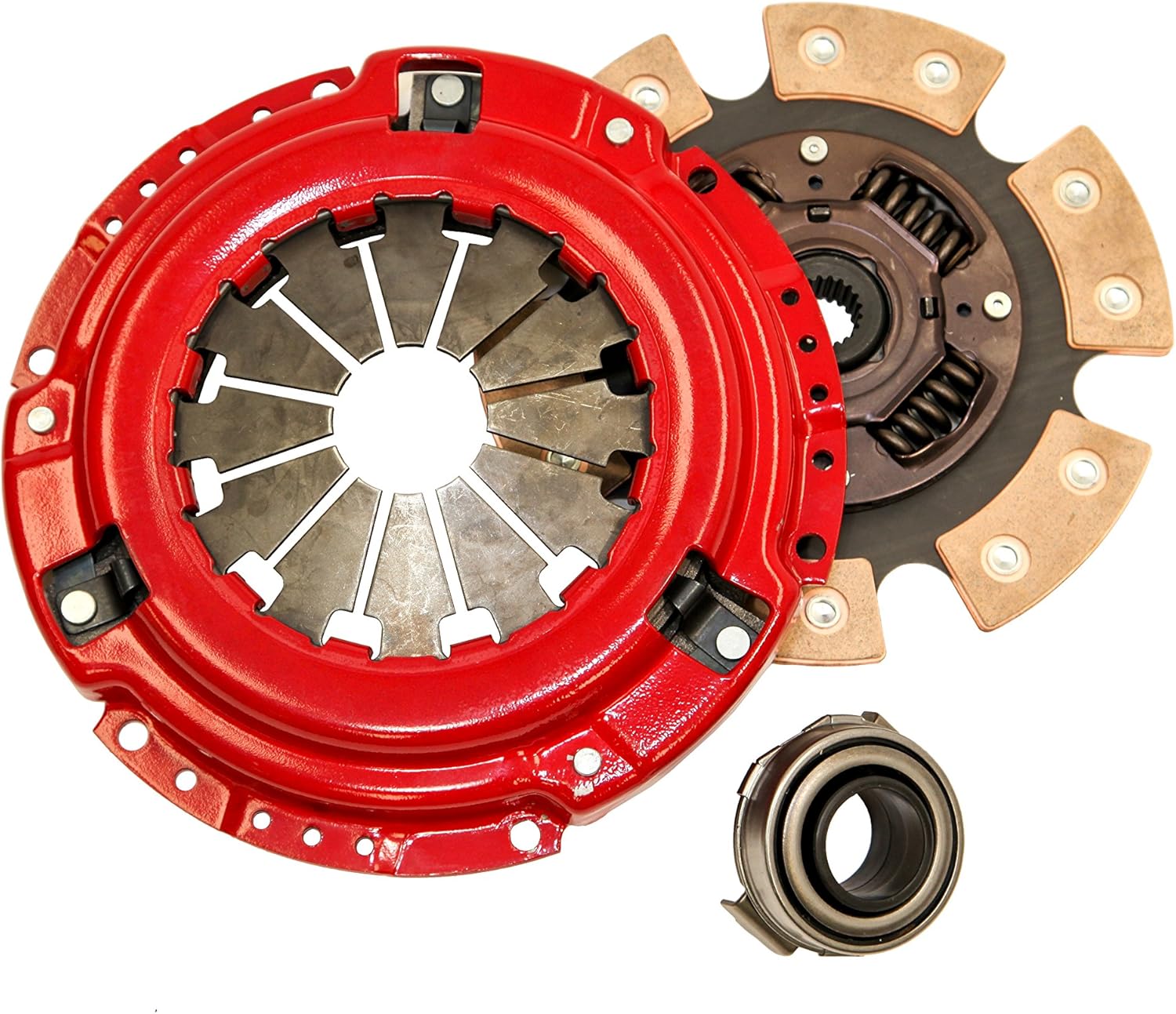 BRAND, CATEGORY, COMPLETE CLUTCH SETS, YONAKA MOTORSPORTS, Yonaka Stage 3 Performance Heavy Duty 6-Puck Clutch Kit Compatible/Replacement for Honda D-Series D15 D16 D17