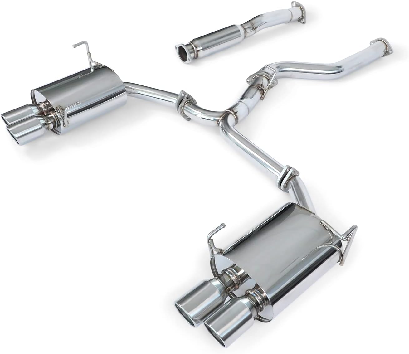 BRAND, CAT-BACK SYSTEMS, CATEGORY, YONAKA MOTORSPORTS, Yonaka Stainless Steel Dual Quad Tip Exhaust System for 2015-2021 Subaru WRX/WRX STI (sedan)