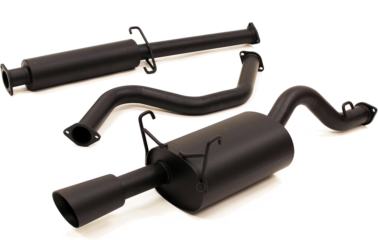 BRAND, CAT-BACK SYSTEMS, CATEGORY, YONAKA MOTORSPORTS, Yonaka Stainless Steel Exhaust Compatible/Replacement for 1996-2000 Honda Civic 2DR/4DR Coupe Sedan EX GX SI (Black Powder Coat)