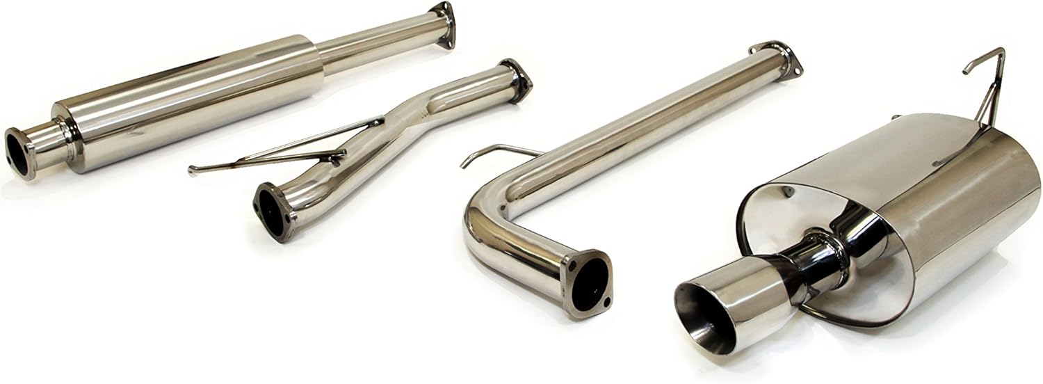 BRAND, CAT-BACK SYSTEMS, CATEGORY, YONAKA MOTORSPORTS, Yonaka Stainless Steel Performance Exhaust Compatible/Replacement for 2003-2005 Honda Accord 4-CYL 4-DR