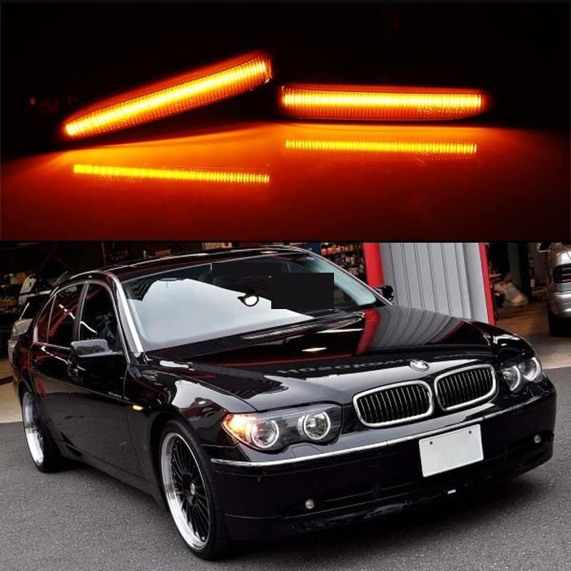 BRAND, CATEGORY, GENERIC, SIDE MARKER ASSEMBLIES, for 7 Series E65 E66 E67 745Li 750Li 760Li B7 2002-2008 Smoked Lens Car Front Fender Side Marker Lights Side Mirror Flashing Lamp