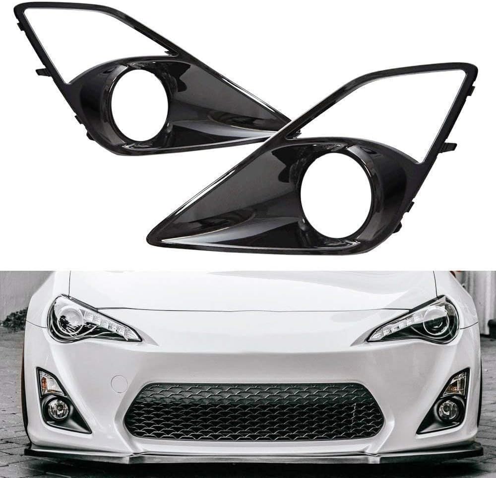 BRAND, CATEGORY, IJDMTOY, LIGHTING, iJDMTOY A Pair Left & Right Fog Lamp High-Gloss Bezel Covers Compatible With 2013-2016 Scion FR-S (A Must Have JDM Toyota 86 Conversion!)