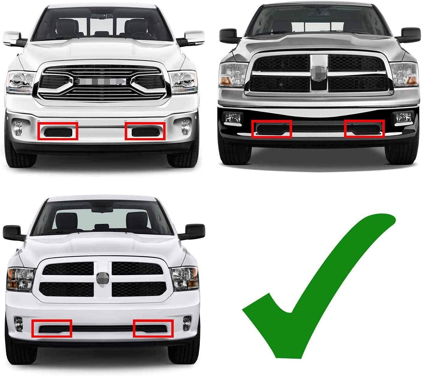 BRAND, CATEGORY, IJDMTOY, LIGHT BARS, iJDMTOY Lower Bumper LED Light Bar Kit Compatible with 2011-18 Dodge RAM 1500, Includes (2) 30W High Power LED Lightbars, Tow Hook Opening Area Brackets & On/Off Switch Wiring Kit