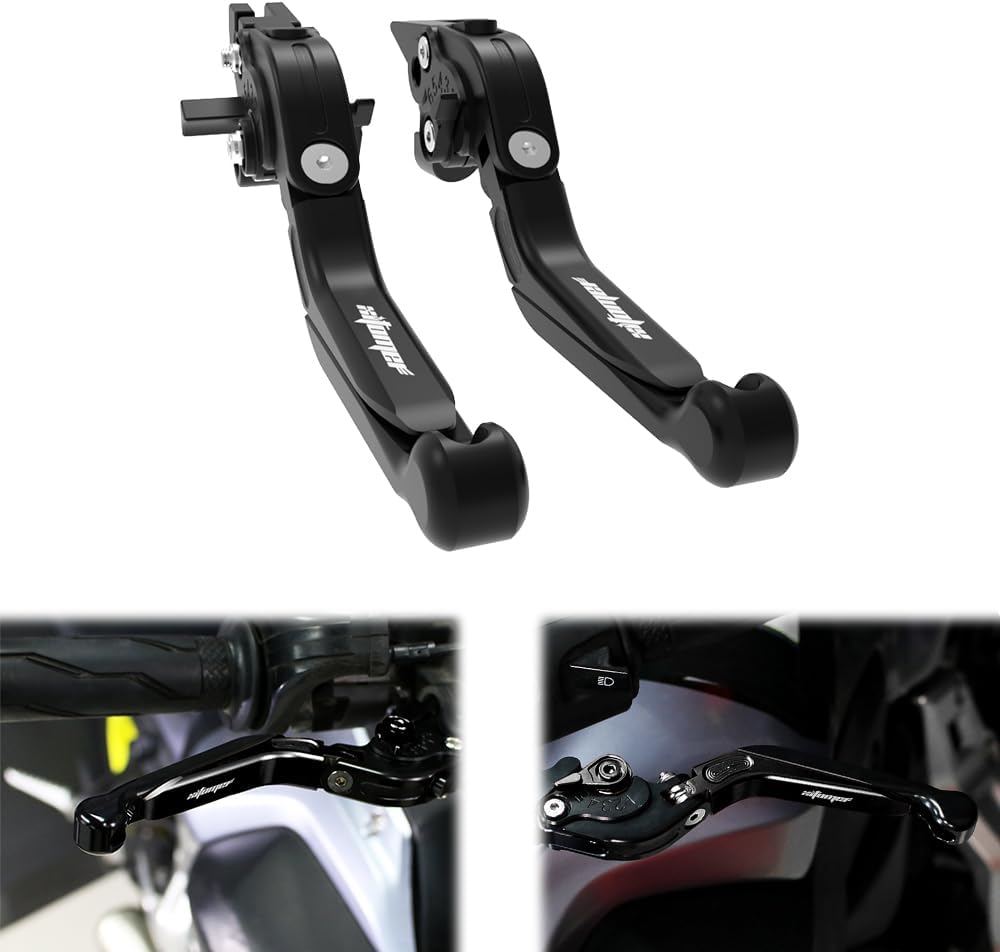 BRAKE, BRAND, CATEGORY, XITOMER, xitomer CNC Adjustable Extendable Foldable Motorcycle Brake Clutch Levers, Fit for CB500F 2021 CB500X 2020 CBR500R 2017-2021 / CL500 Z125&MA Monkey 2022-2023, Motorcycle Handle Levers (Black)