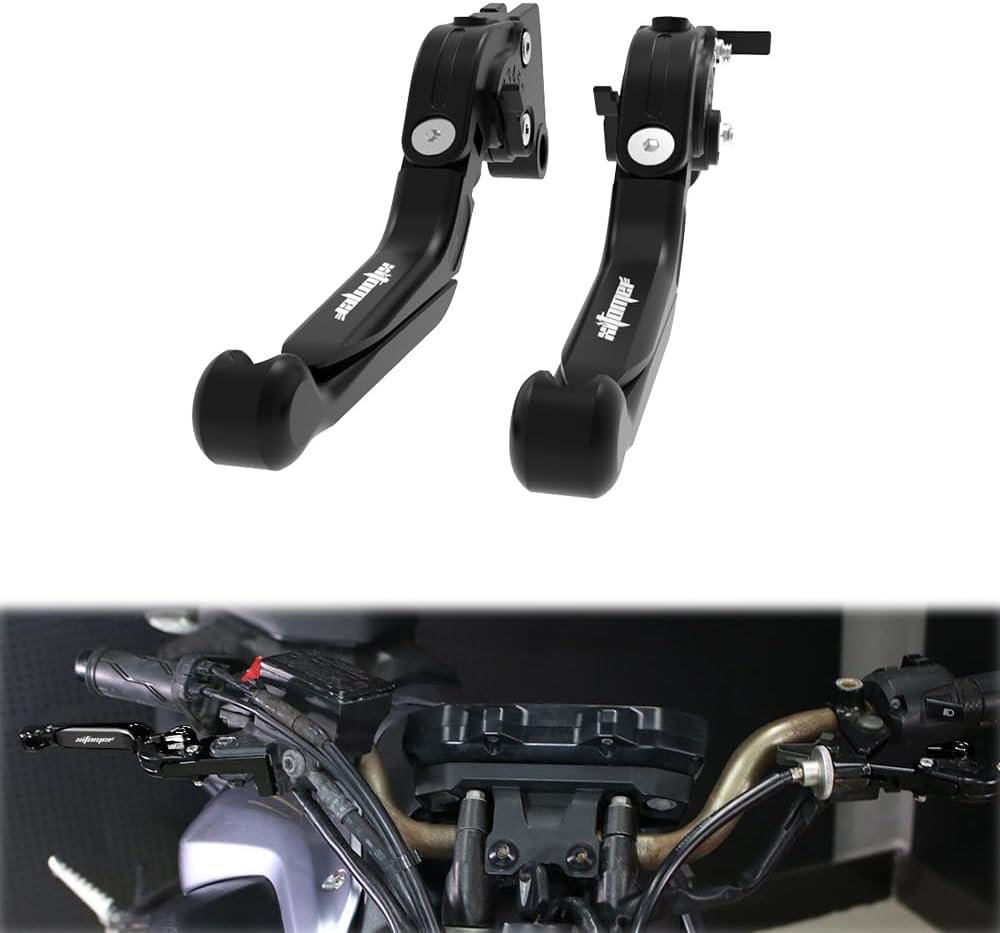 BRAKE, BRAND, CATEGORY, XITOMER, xitomer CNC Motorcycle Adjustable Brake Clutch Levers, Fit for KLR650 2018 2017 2016 2015 2014 KLR650 2008-2018, Foldable Extendable Motorcycle Handle Levers (Black)